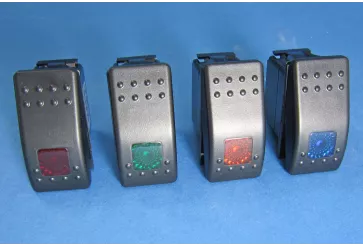 On/Off Coloured Panel Modular Rocker Switches