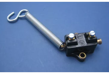 Mechanical switch with spring and hook